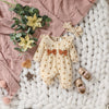 Baby Girl Summer Cotton Jumpsuit – Heart Print & Bowknot